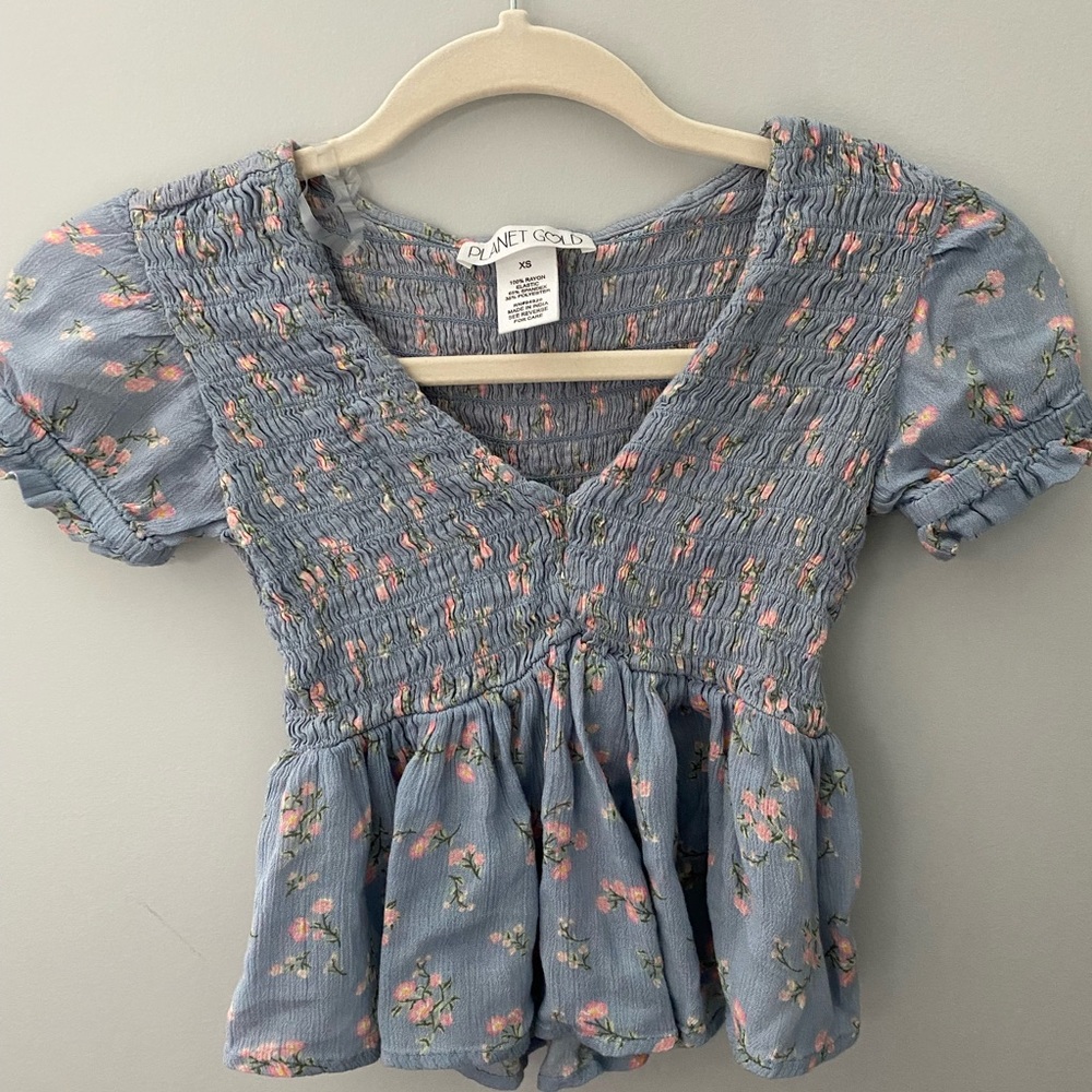Floral peplum top